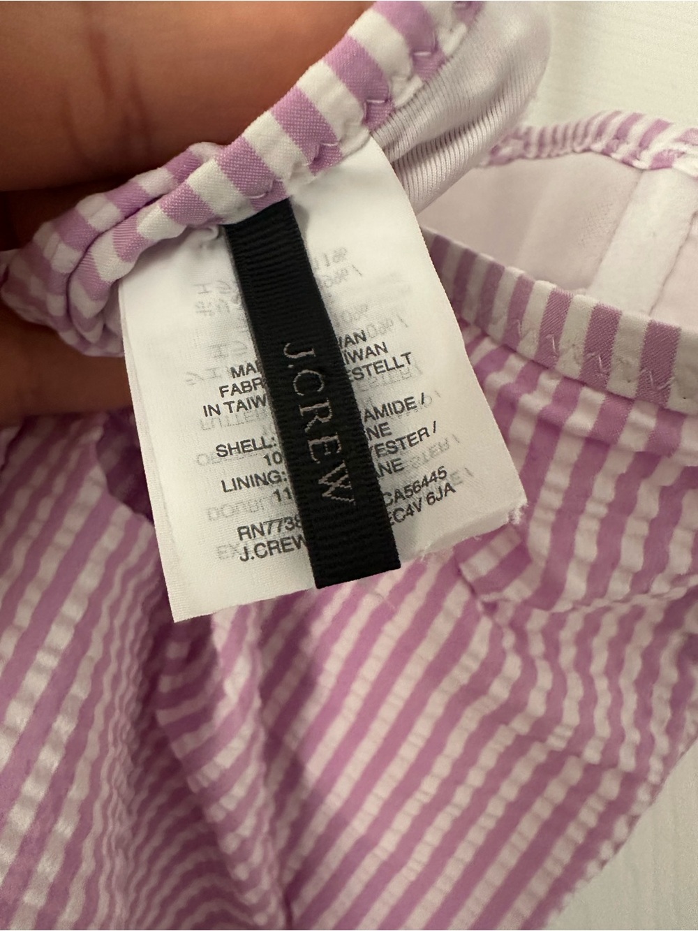J.Crew Seersucker underwire one-piece swimsuit Size 10 - Picture 5 of 7